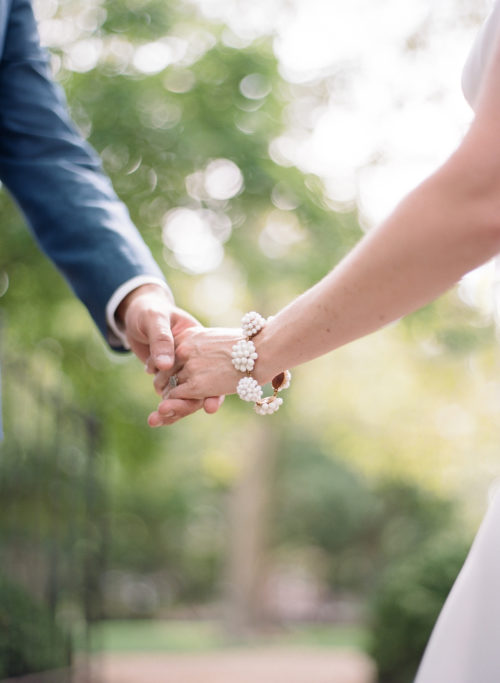 bride and groom, elopement, micro wedding, garden wedding