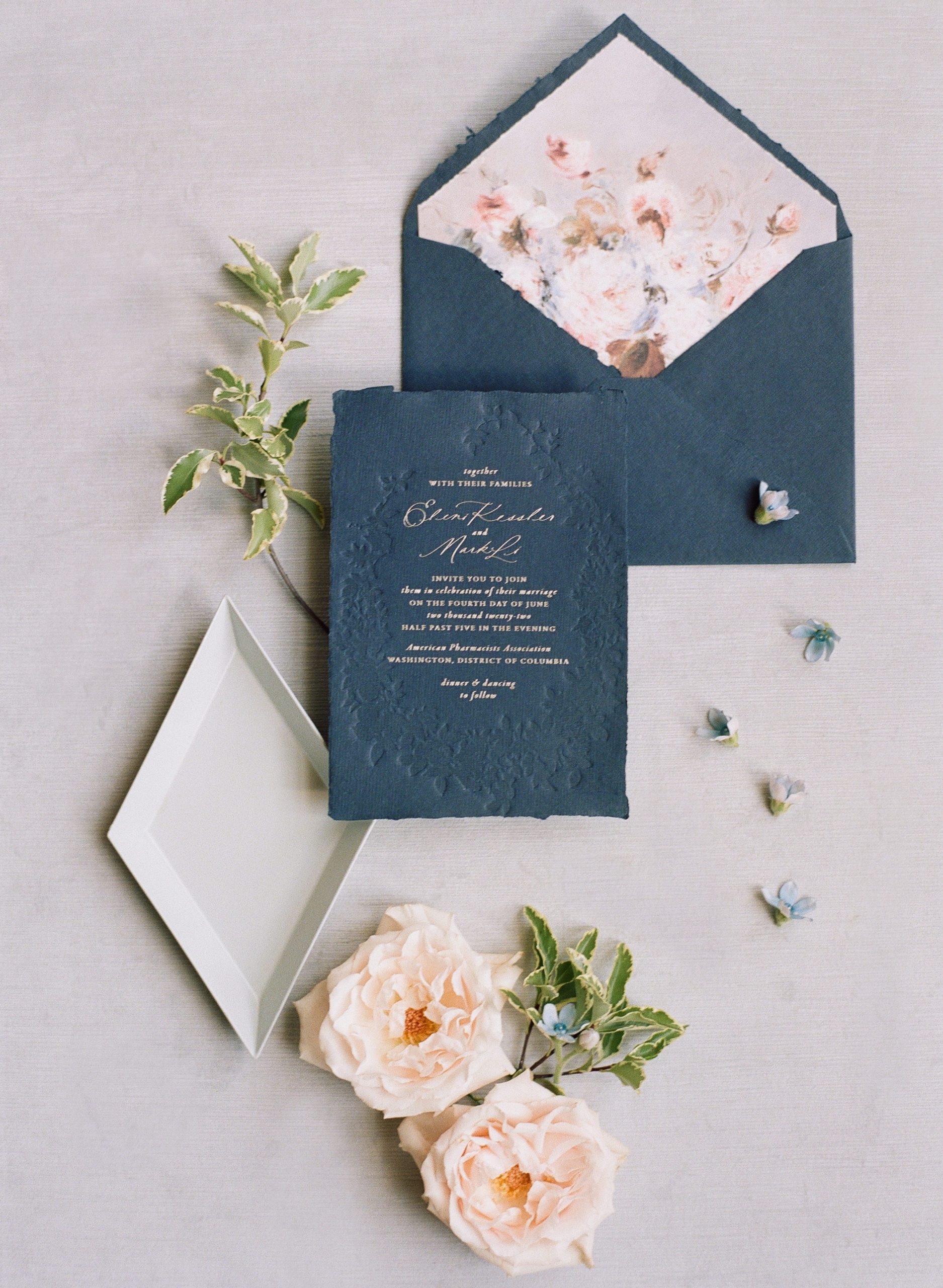 wedding invitation, plume calligraphy, DC wedding, urban garden wedding
