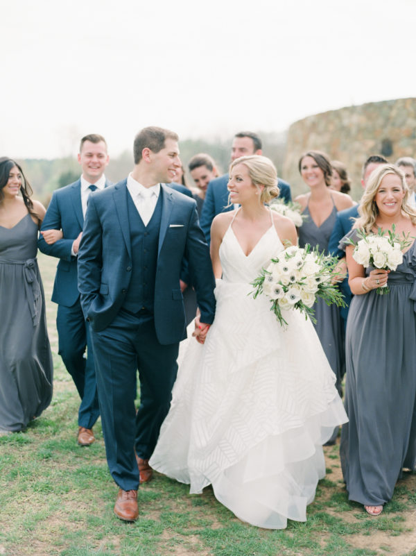 bridal party, bride, groom, hailey paige, bouquet, wedding planner, virginia wedding, virginia wedding planner, va wedding planner, dc wedding planner, bridesmaids, pam barefoot events, pamela barefoot events, atrendy wedding, stone tower winery wedding, spring wedding