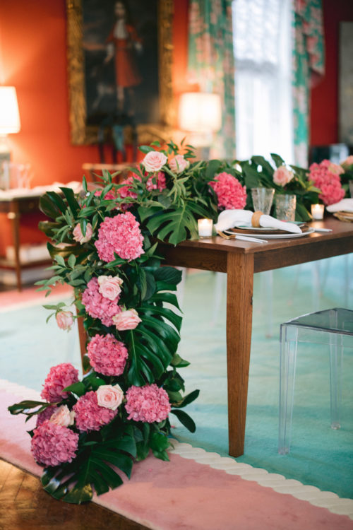 wedding flowers, Greenbrier wedding, Pamela Barefoot Events, Eric Kelley, tropical flowers, tropical inspired party