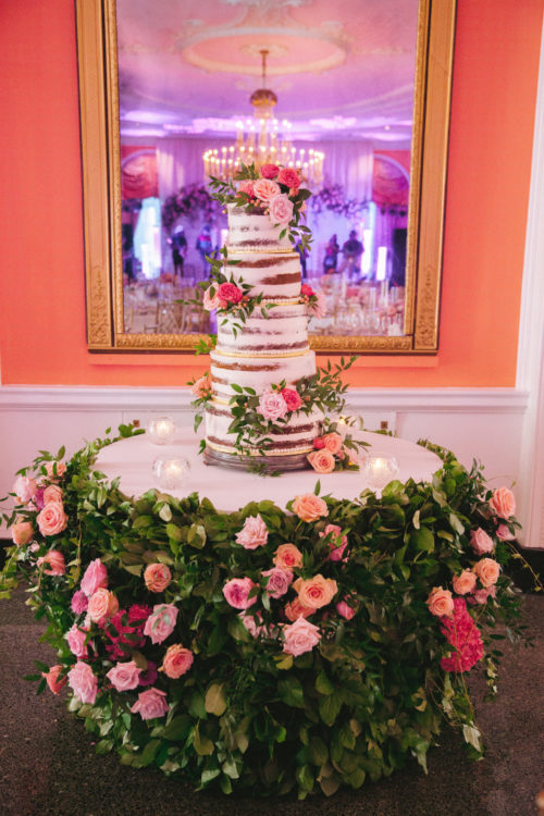 wedding cake, naked cake, wedding decor, summer wedding, wedding roses, pink wedding
