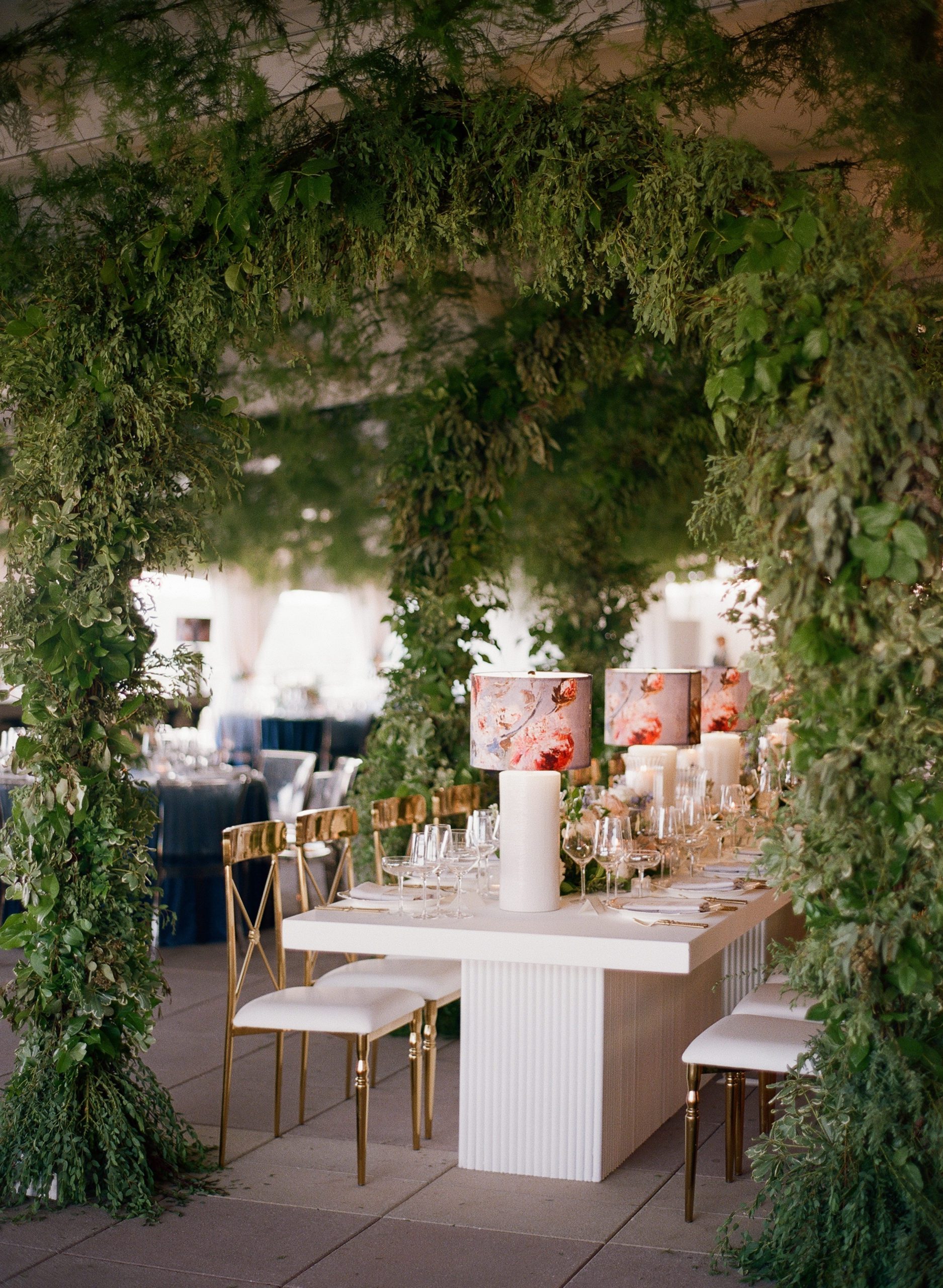 urban garden wedding, DC wedding, wedding greenery, wedding table, wedding installation, wedding designer